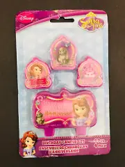 Disney PRINCESS SOFIA THE FIRST Birthday Party Candle Happy Birthday 4pcs