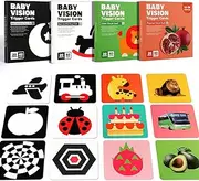 High Contrast Baby Flashcard, 80 PCs 160 Page Black White Colorful Visual Stimulation Learning Activity Card for Babies Ages 0-3-6-12-36 Months, Newborn Infants Toys Gift, for Baby Sensory Develop
