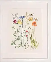 Thea Gouverneur - Counted Cross Stitch Kit - Wildflowers - Aida - 16 Count - Embroidery Kits for Adults - Crafts - DMC Embroidery Threads and Other Cross Stitch Supplies Included - 577A