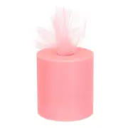 200 Yards Tulle Ribbon Rolls Netting Fabric Spools 6 Inch Pink