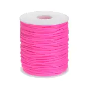 54.6 Yards Hollow Pipe Rubber Cords 2mm Hollow Tube Rose Red