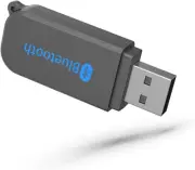 USB Bluetooth Receiver, Bluetooth 5.3 Wireless Audio Adapter 3.5mm Car black