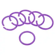 2" OD 1.6" ID Loose Leaf Rings Binder Ring Plastic Book O Rings, Purple 100pcs