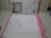 New JL Jaclyn Love Rod Pocket Panels Two-40"x84" POM POM ~ Pink Bubble Gum New