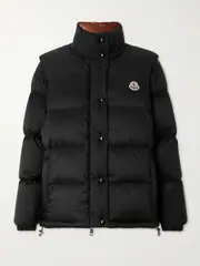 [Moncler] Moncler - Verone Reversible Jacquard-trimmed Quilted Shell Down Jacket - Black - 1 1 Black
