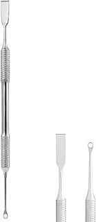Xiciki 2-in-1 Cuticle Pusher Tool, Stainless Steel Manicure Tools for Lifting and Removing Cuticles, Non Slip Double Ended Nail Scraper, Professional Cuticle Pusher