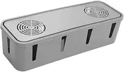 Cable Organiser Box Cord Organiser for Desk Cable Storage Power Outlet Plug Protector Case Home Supplies Grey
