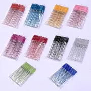 Paifeancodill Mascara Wands Eyelash Brushes, 500 Pcs Multicolor Disposable Mascara Wands Eyelash Brush, Disposable Eyelash Mascara Brushes Wands, Eyebrow Brush Applicator Makeup Brush Tool (Crystal)