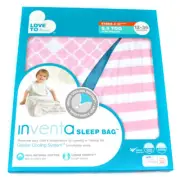 Love to Dream inVENTA Baby Sleep Bag Sack 12-36M Light Pink 0.5 TOG Stage 3 Lite