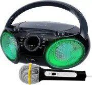Singingwood NP030AB-GK Portable Karaoke System, Portable CD Player Boombox with