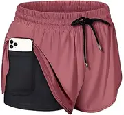 [Tuvwxyza] Quick Dry Athletic Shorts Women's Shorts for Camping Travel Golf with Pockets.