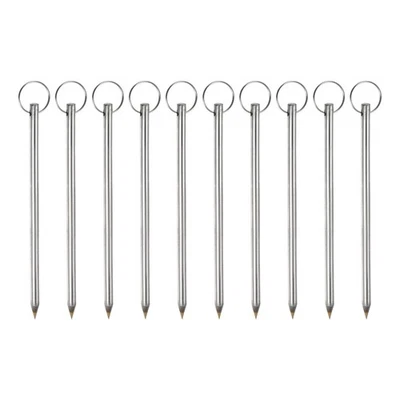 10Pcs Tungsten Carbide Tip Scriber with Ring Large Alloy Etching Engraving Pen