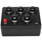 Black Resistance Box Iron Variable Decade Resistor Resistance Box 0-9999.9 Ohm 165X125X60Mm forPhys