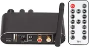 XUMIUZIY Digital to Analog Audio Converter, Optical to R CA Adapter with BT5.1 Receiver, 24bit/96kHz SPDIF Coaxial/Optical to R CA AUX, USB Playback & IR Remote for Home Theater Car