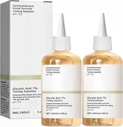 240ml/8.44fl.oz Glycolic Acid 7% Toning Resurfacing Solution,Exfoliate, and Rejuvenate Your Skin for Daily Use (2 bottles)