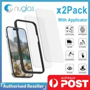 2x Screen Protector Nuglas Tempered Glass for iPhone 16 14 13 11 With Applicator