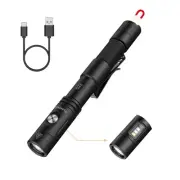 S22 2AA Tactical EDC Dual Mode Flashlight Rechargeable,1200 High Lumen Pocket...