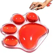 Clear Mice Wrist Rest, Cat Paw Shape Game Wrist Support Pad, Silicone Soft Wrist Rest Pad, Ergonomic Mice Wrist Support, Hand Discomfort Relief Support Pad for Laptop