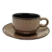 Oneida L6753059522 Rustic Chestnut 6 oz Porcelain Coffee Cup - 2 Doz