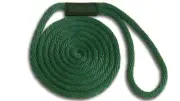 Solid Braid Nylon Dock Line 5/8" x 50' - Floats! Fade Proof USA / FOREST GREEN