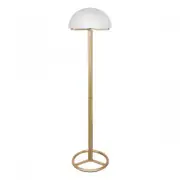 Sarantino Metal Floor Lamp in White Acrylic Shade