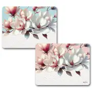 Cork Backed Placemats Magnolias Set 6 Kitchen Dining 2 Colours