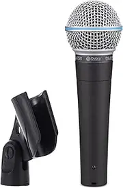 D Debra Wired Dynamic Microphone, Cardioid Dynamic Vocal Handheld Mic with Mic Clips, Suited for Speakers, Karaoke Singing Machine, Amp, Mixer Audio