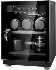 Camera Lens Drying and Dehumidification Cabinet, LED Electronic Equipment Storage Drying Box, Touch Screen Control, Tempered Glass Door, Low Noise,30l
