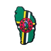 Dominica Flag Map Shoe Charm