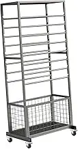 Oshhni Ribbon Rack Satin Organizer Stand Yarn Storage Shelf Space Saving Display Rack Spool Storage for Retail Shop Craft Room