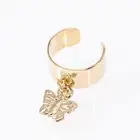Gold Conch Earrings With Charm, Conch Ear Cuff Earring Gold, Fake Conch Piercing