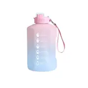 Half Gallon Water Bottle Jug with Straw Time Marker Big Water Bottle Dishwasher Safe - Pink 2200ml