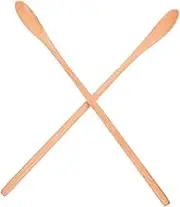FELTECHELECTR Set of 2 Wooden Honey Spoons Long Handle Stirring Spoons for Kitchen Tea Sugar Mixing