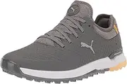 Golf Men's Proadapt Alphacat Golf Shoe, Quiet Shade-puma Silver-yellow Sizzle, 8