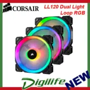 Corsair LL120 Dual Light Loop RGB LED 120mm PWM Fan - Three Pack with Controller