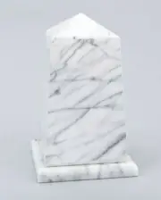 Small/Keepsake 70 Cubic Inch White Viewpoint Natural Marble Youth Urn for Ashes