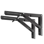 10 Inch Collapsible Shelf Brackets Folding Garage Shelves L Brackets, 2 Pack