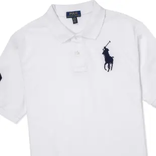 【RALPH LAUREN】RL POLO 經典刺繡大馬短袖POLO衫 上衣-青年款-白色(百搭爆款/精選舒適/平輸品)