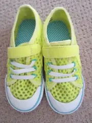 NIB SEE KAI RUN GIRL LIME GREEN SAYLOR MESH GIRL SNEAKERS SHOES 13