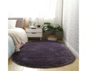 Area Rug for Girls Bedroom, Fluffy Rugs for Living Room, Fuzzy Faux Fur Rug for Nursery Kids Room, Bedroom Living Room Home Decor -Gray purple