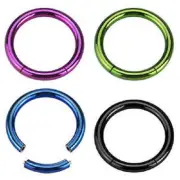 Titanium Plated on Surgical Stainless Steel Segment Ring Continuous Piercing