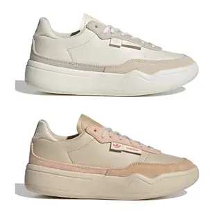 Adidas 女鞋 休閒鞋 Her Court 厚底 皮革 米白/卡其 粉【運動世界】GX7039/GX7042