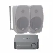 WiiM Cafe Background Music System Streaming Amplifier Outdoor Speakers