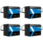 4 x GENTRAX 12V 200Ah Lithium Battery 2560Wh 100A BMS Outdoor RV Power