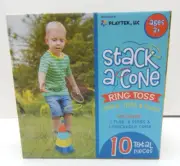 New in Packaging Stack A Cone Ring Toss 1 Flag, 8 Rings, Stackable Cone (w187