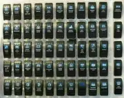 12V 20A Bar Tray Light ARB Carling Rocker Toggle Switch Blue LED Car Boat