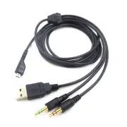 2m/6.5ft USB Headphone OFC Audio Cable Cord For SteelSeries Arctis 3/5/7/Pro F