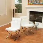 Pandora Modern Design White Leather Dining Chairs Lounge Bar stool