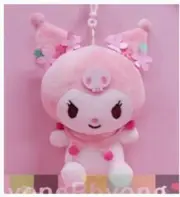Sanrio Cherry Blossom Kuromi 6" Bag Clip to Backpack or Key Chain