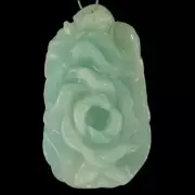 BE11207# Hand Carved Unique Peony Flower Amazonite Pendant Bead Gemstone